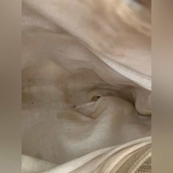 Vintage Gold & Cork Woven Straw Handbag - Unique Retro Style Purse - Picture 8 of 8